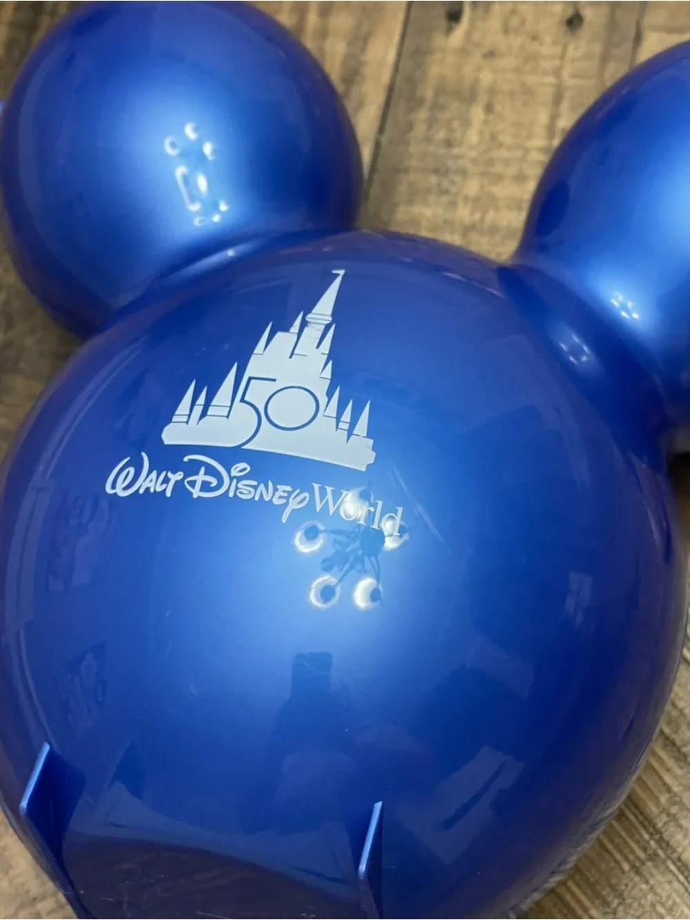 Walt Disney World 50th Anniversary Mickey Mouse Blue Balloon Popcorn Bucket
